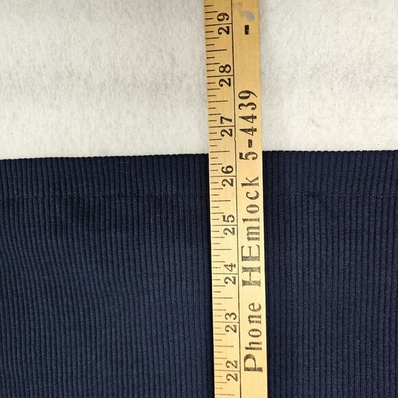 Vintage Munsingwear Turtle Neck Sweater XL Extra Large Navy Blue Ribbed Du Pont - Picture 6 of 7